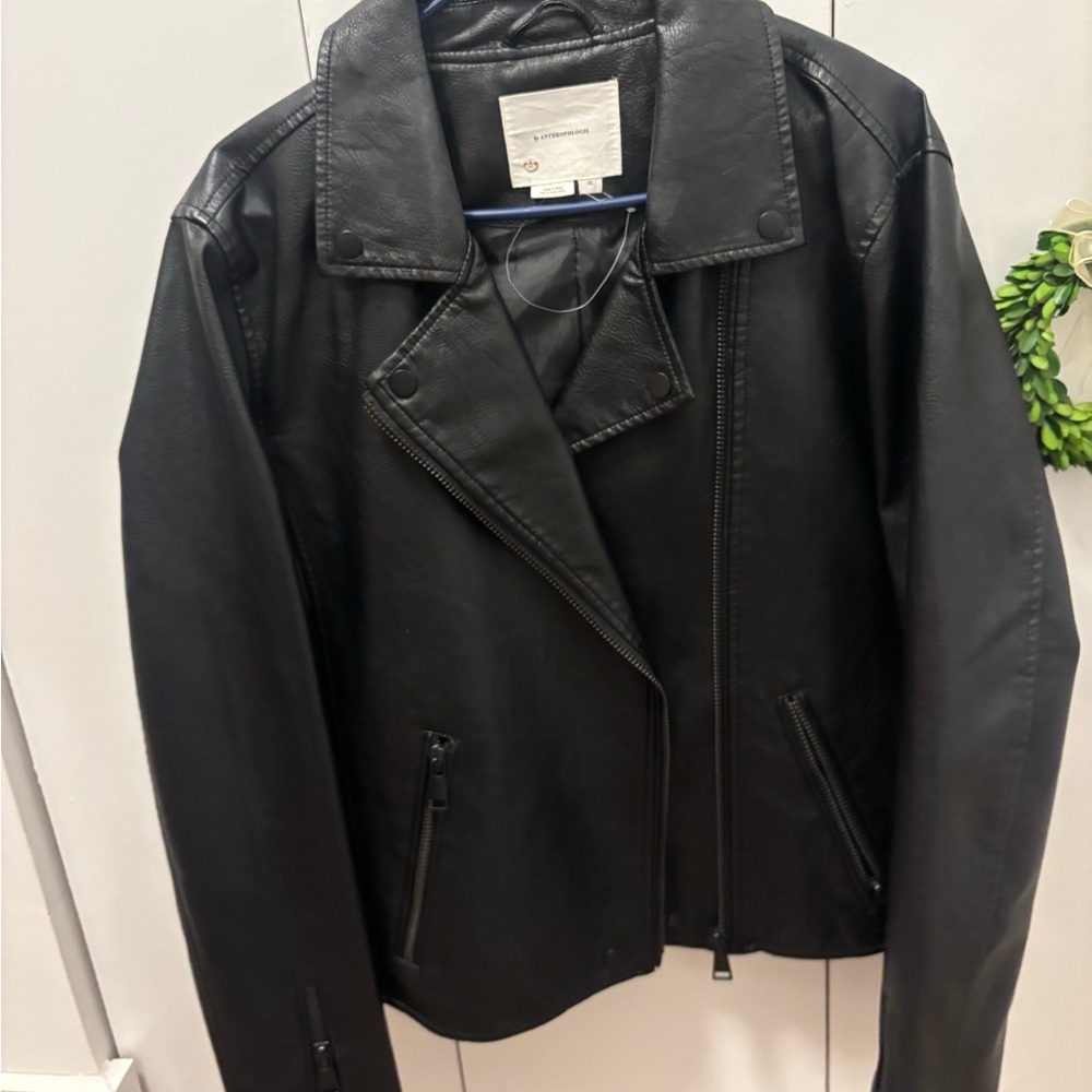 By Anthropologie Saige Faux Leather Jacket / offers welcome!